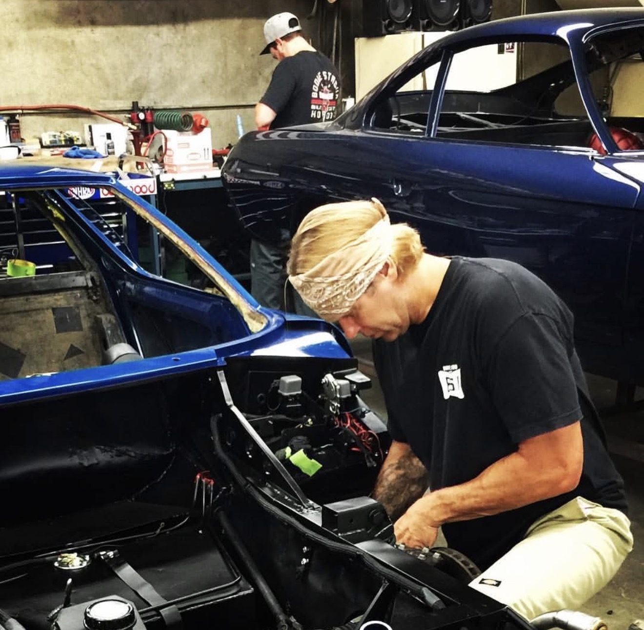 Bodie Stroud working on the Miura restoration