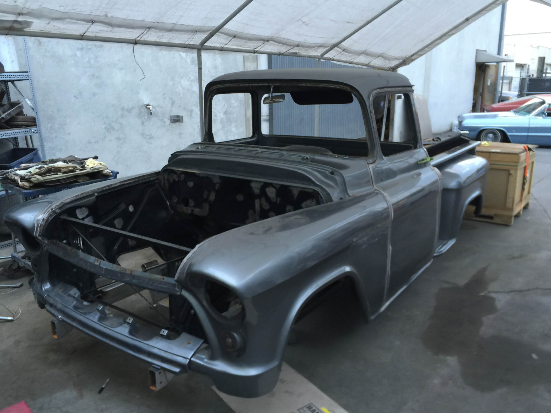 Cab in primer before paint
