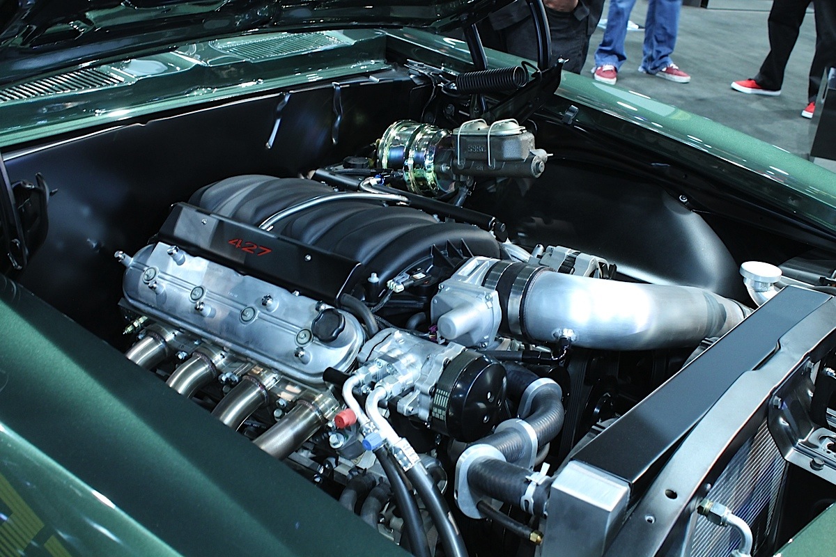 427 LS engine bay at SEMA