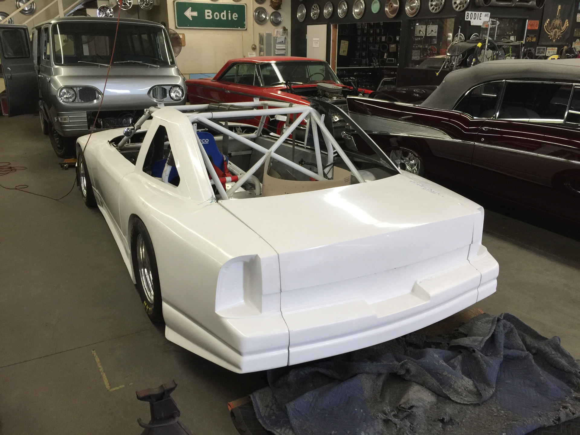 White bodywork fitment before final livery