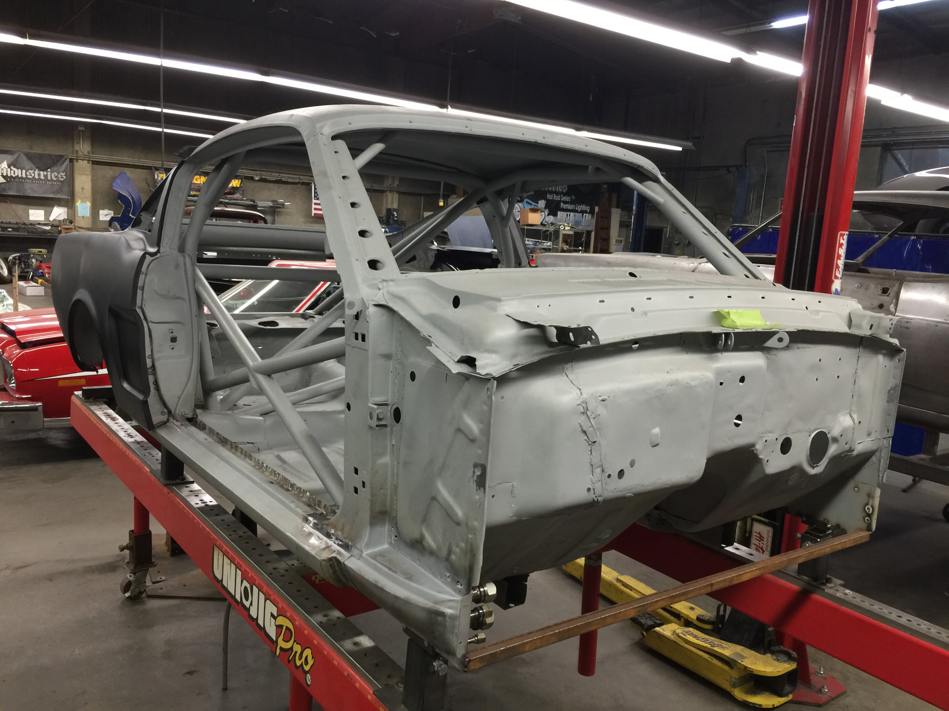 Cage fabrication and body prep in the shop