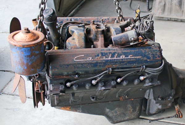 Original Cadillac engine before restoration