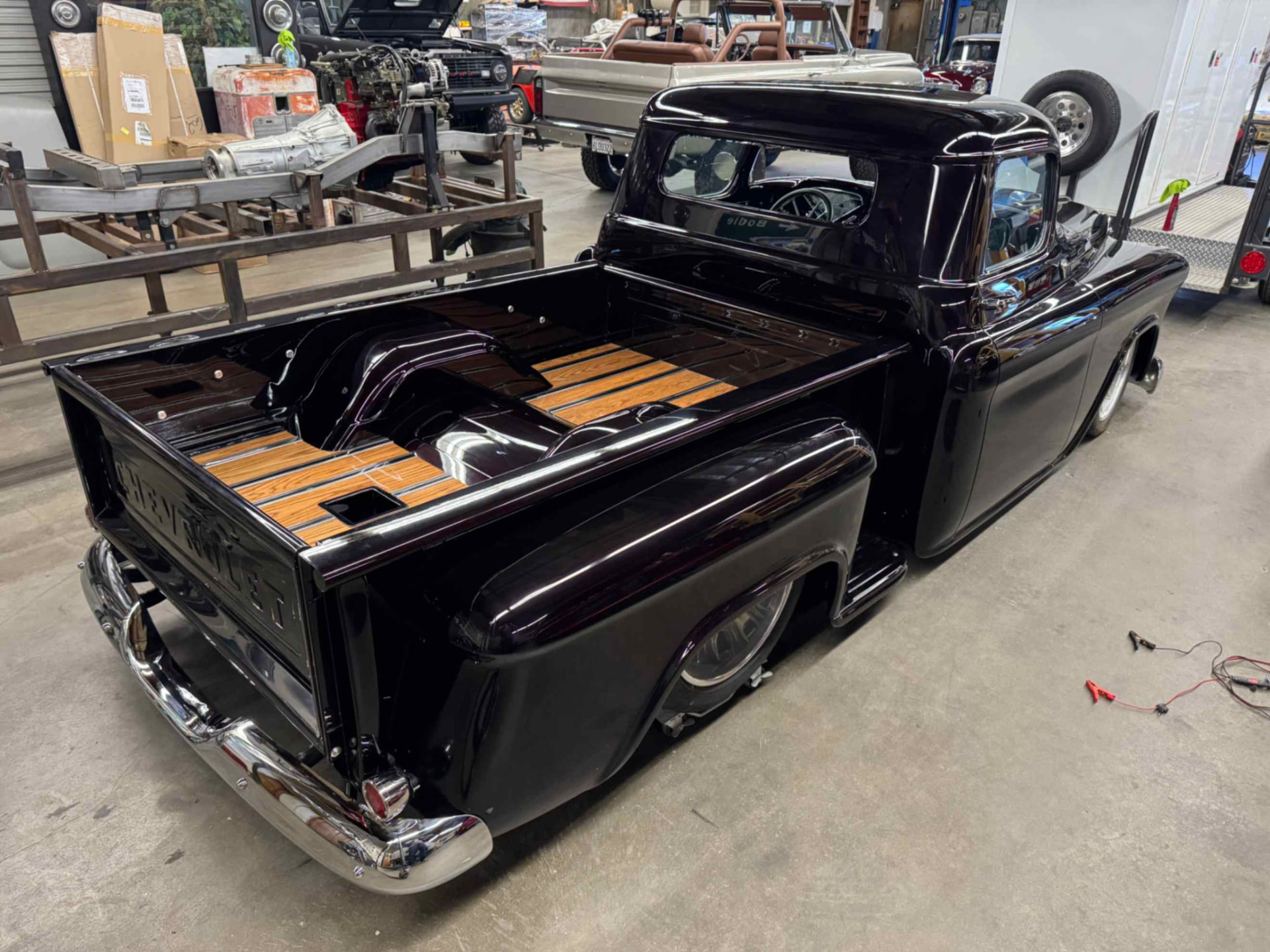 Finished rear three-quarter in the shop