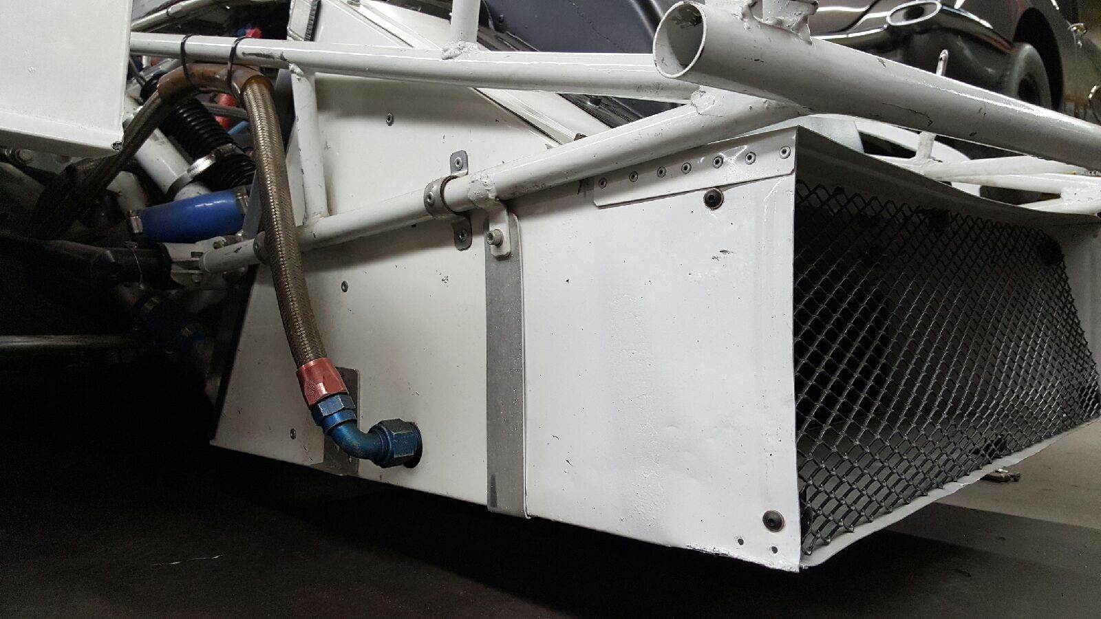 Original front chassis, cooling, and ducting detail
