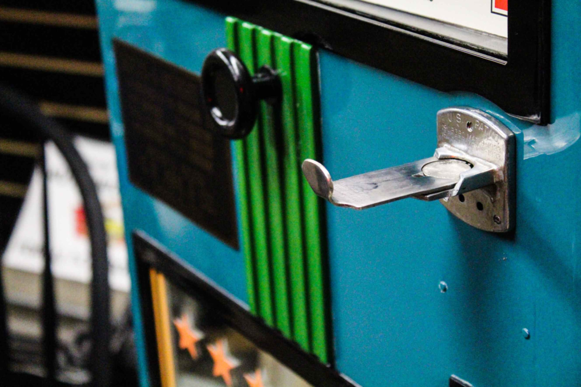 Chrome coin slot with penny