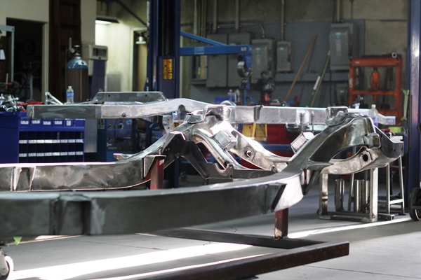 Frame rails and crossmember detail