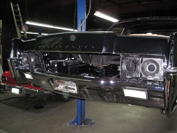 Rear end stripped for taillight and bumper fitment