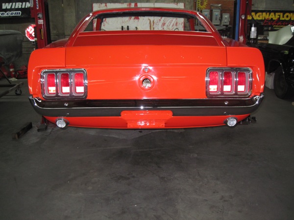 Rear end complete with sequential tail lamps and chrome bumper