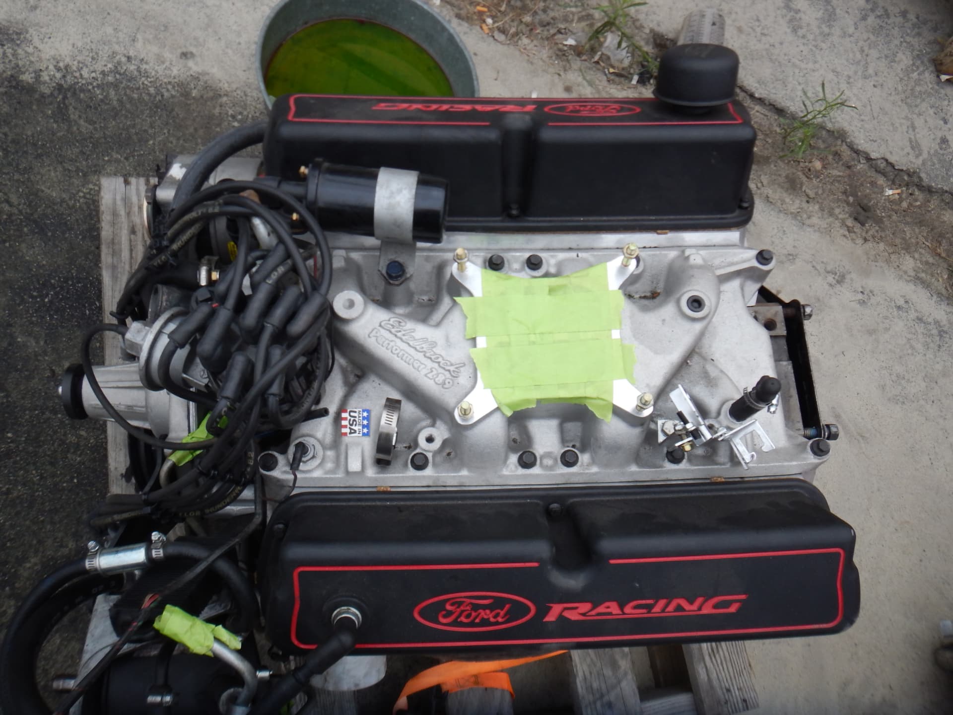 Driveline components staged for assembly