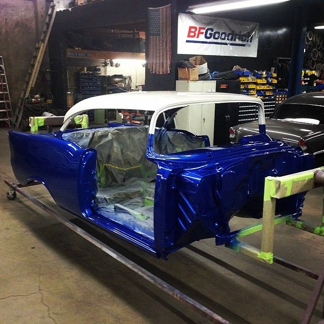 Body sprayed in GMonster blue during paint