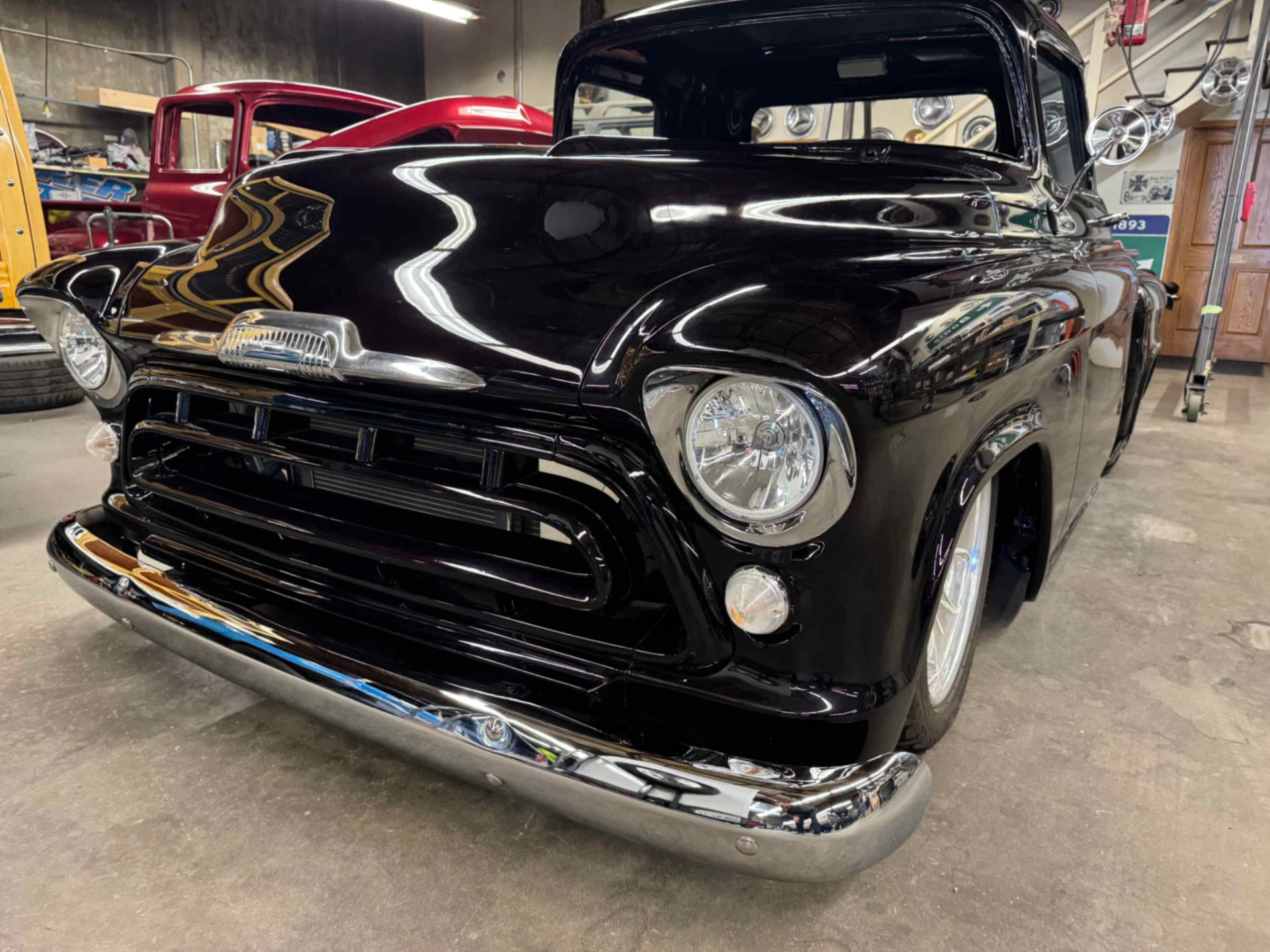 Finished front three-quarter in the shop