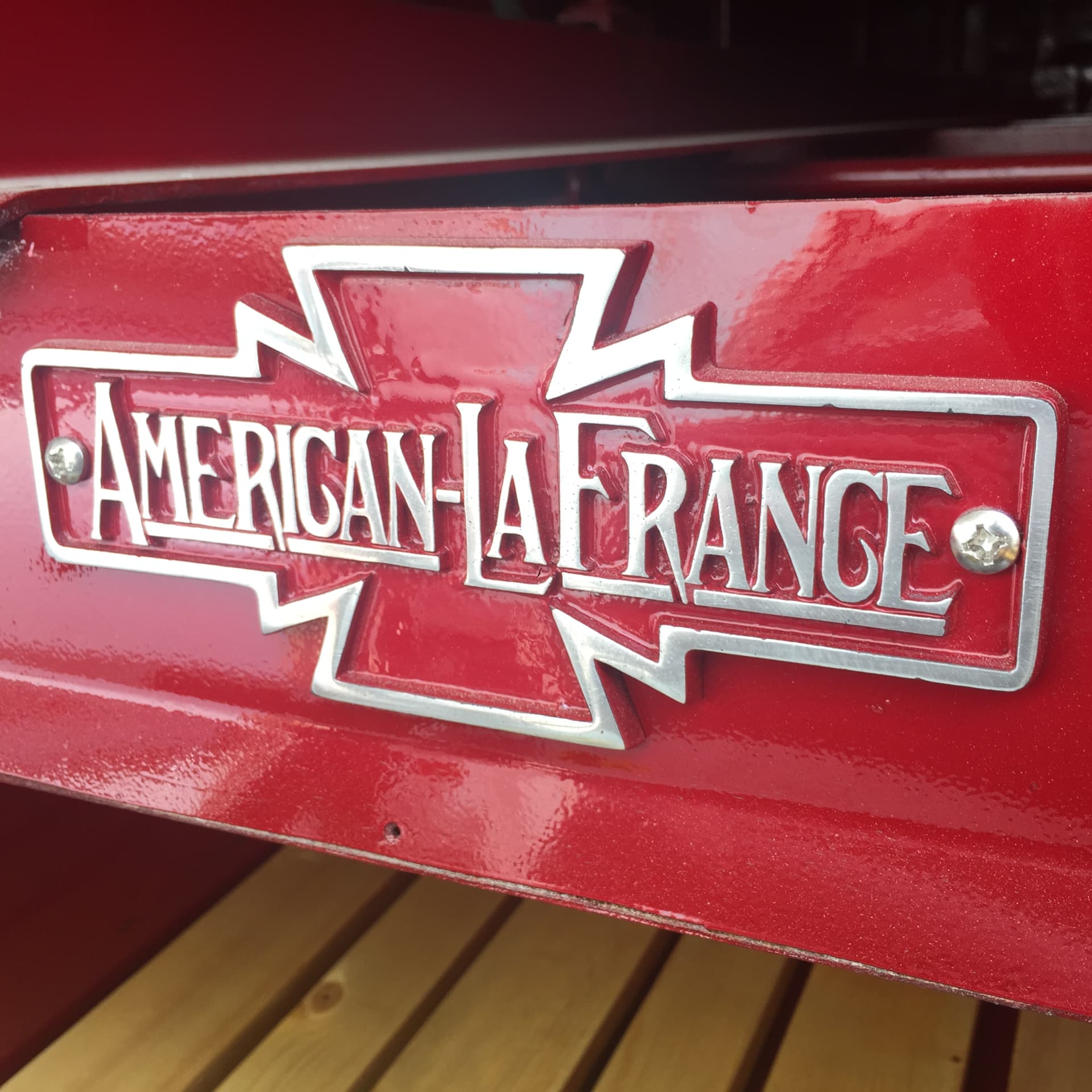 American-LaFrance badge on the rear body