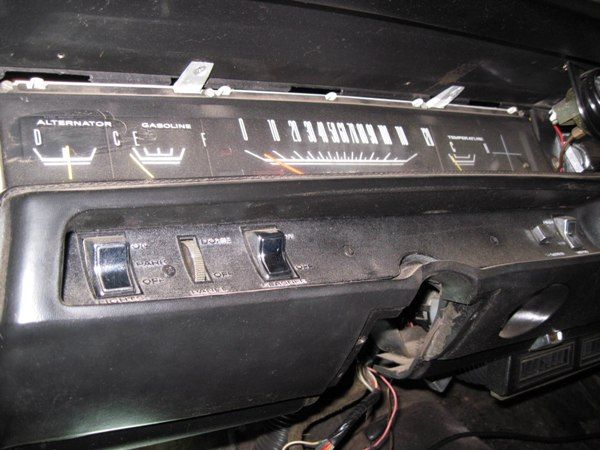 Original Road Runner dashboard and instrument cluster before restoration