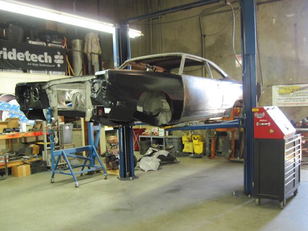 Road Runner body in bare metal during restoration