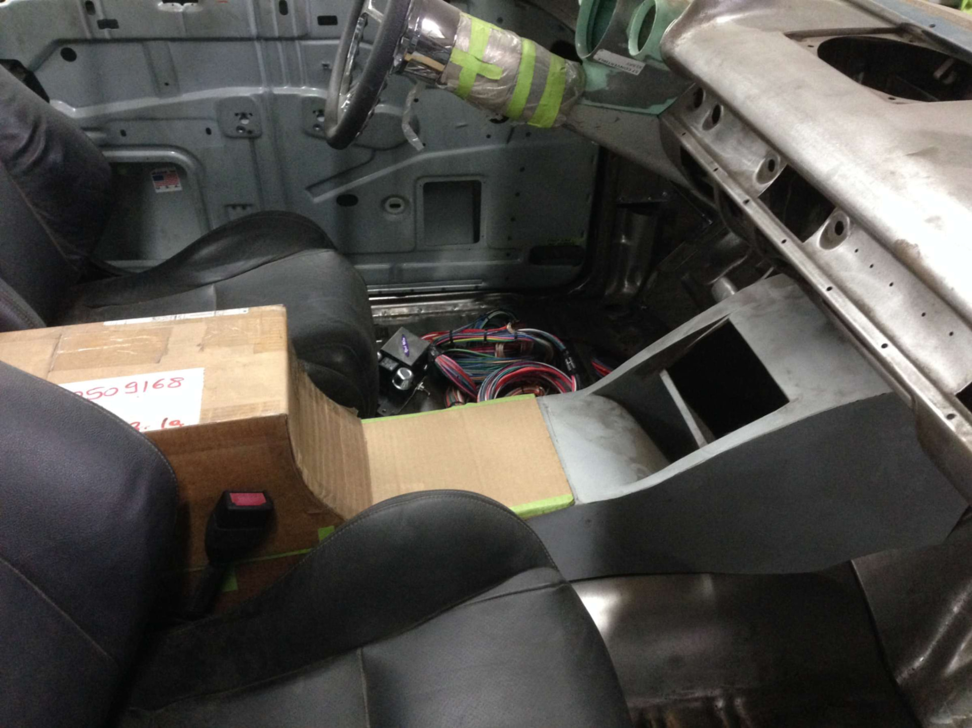 Interior and console mockup during fabrication
