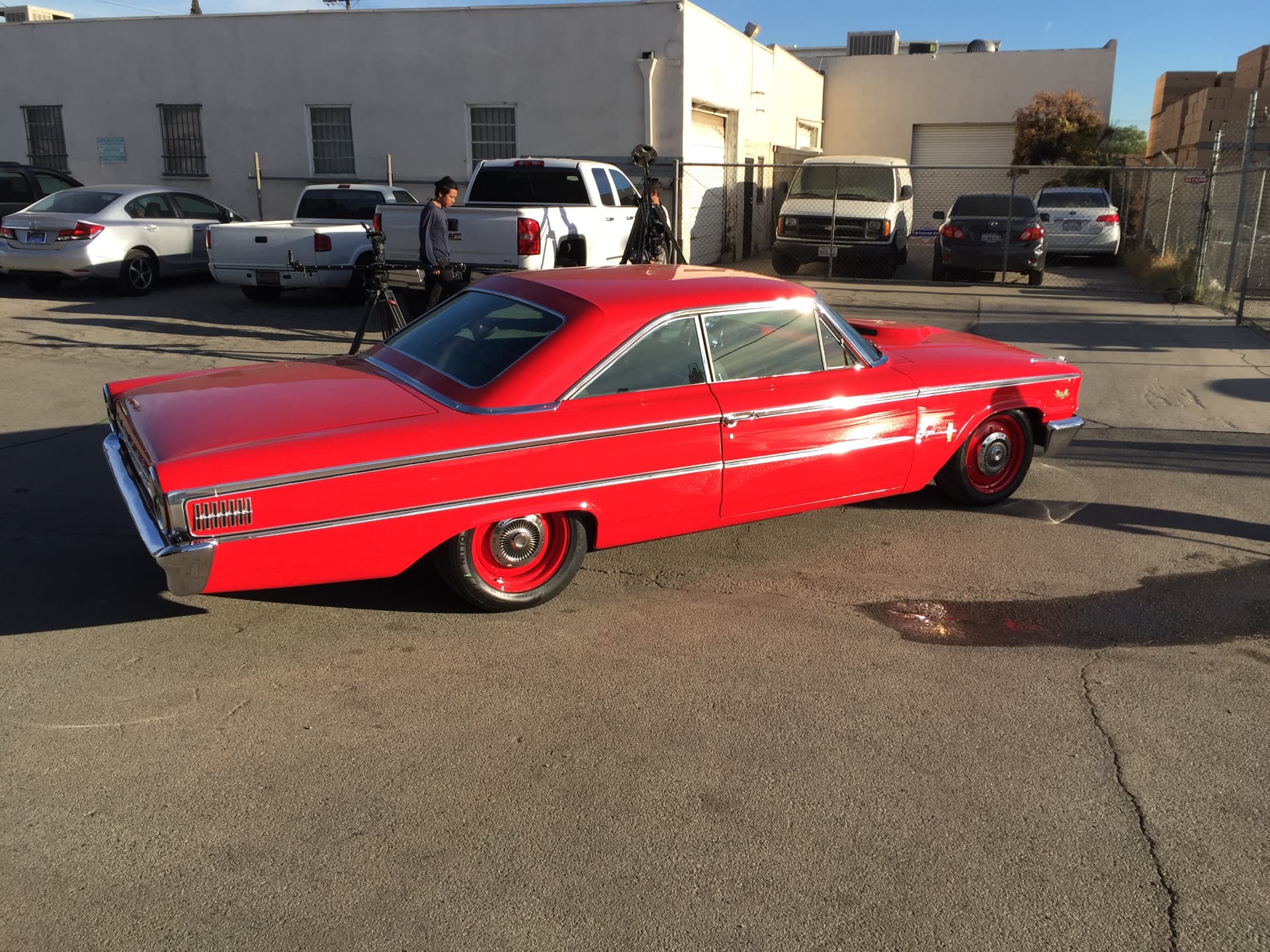 Camera crew rolling on the finished Galaxie