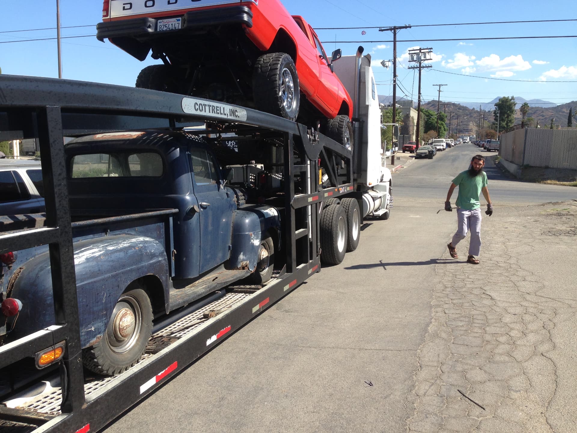 The original pickup arriving for restoration