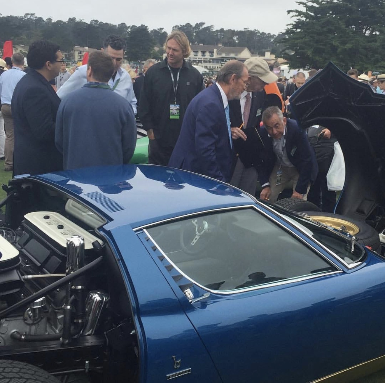 Blue Miura displayed at the concours