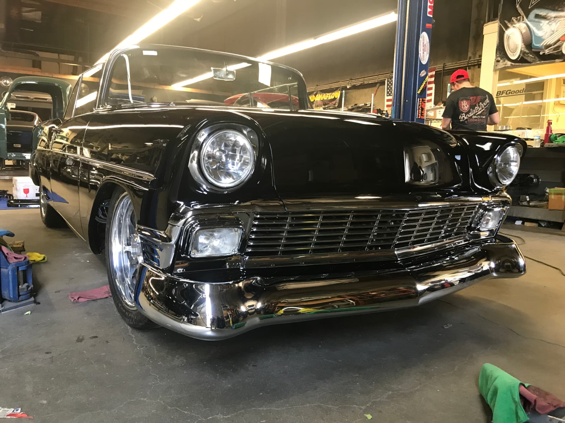 Finished Bel Air front and chrome detail