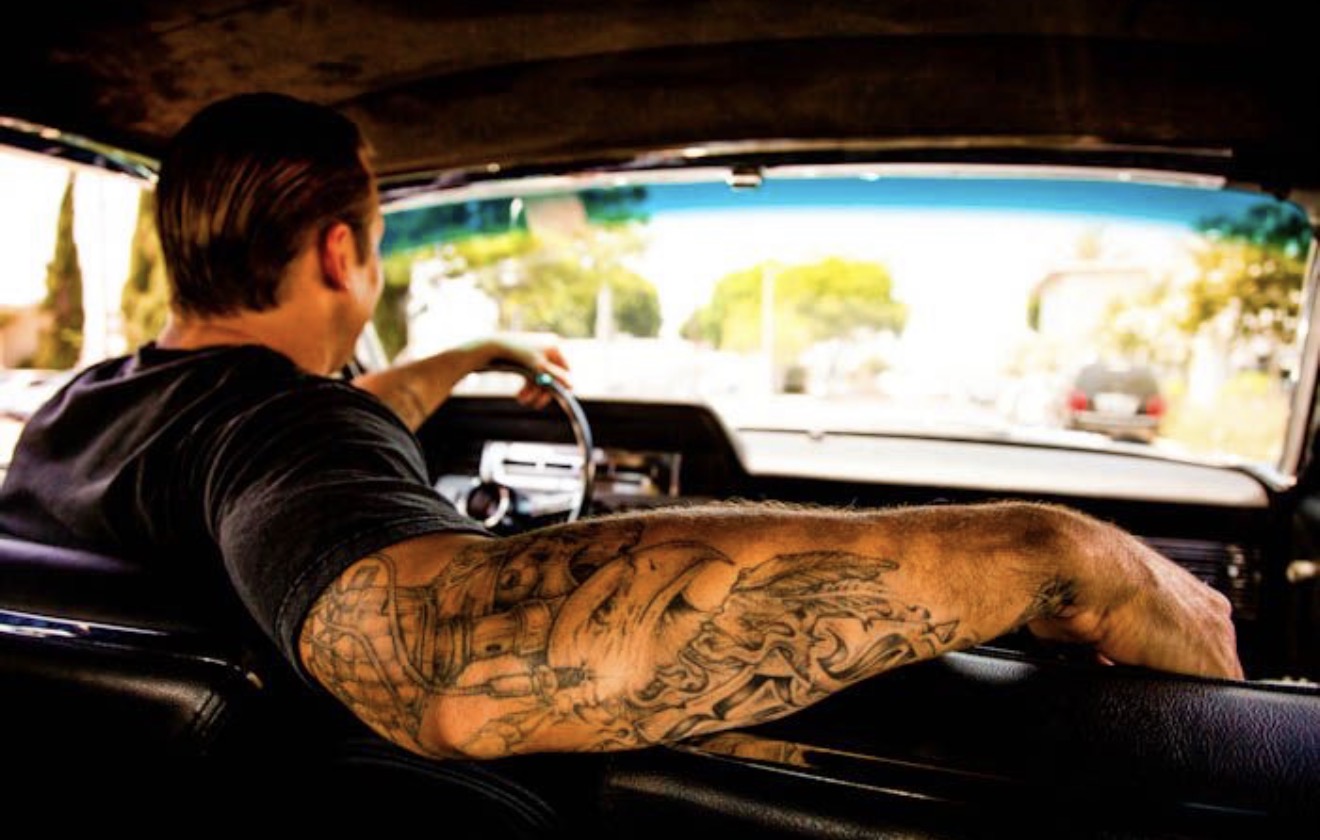 Bodie behind the wheel