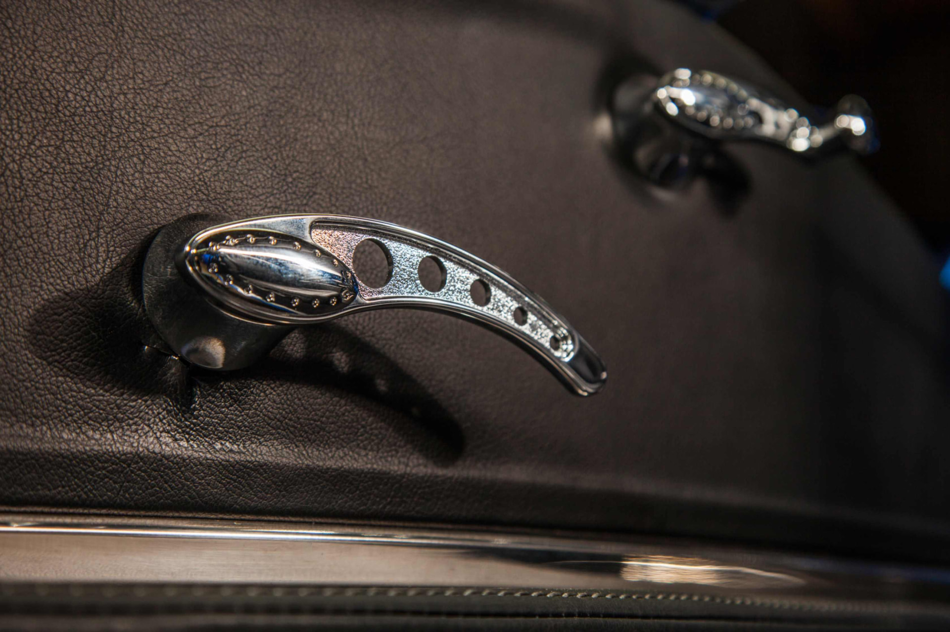 Chrome door handle detail