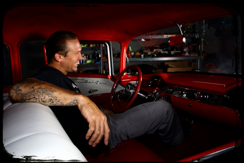 Bodie Stroud behind the wheel