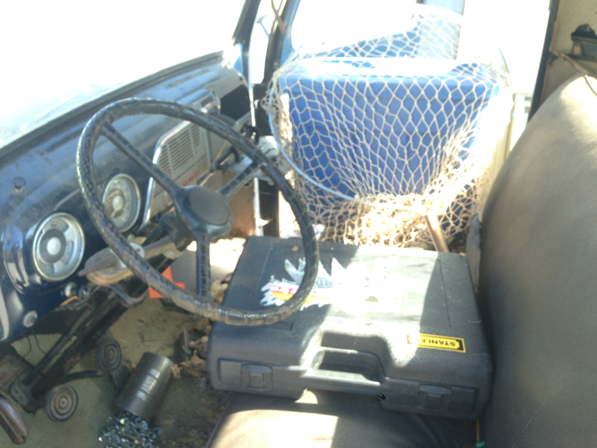 Original cab and interior before restoration