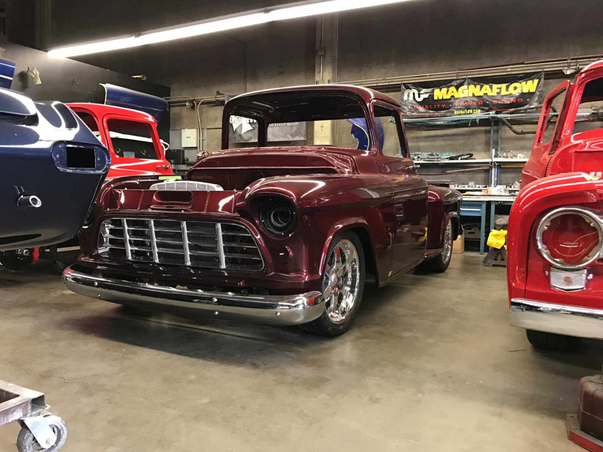 Lisa Hart's truck in the Bodie Stroud shop