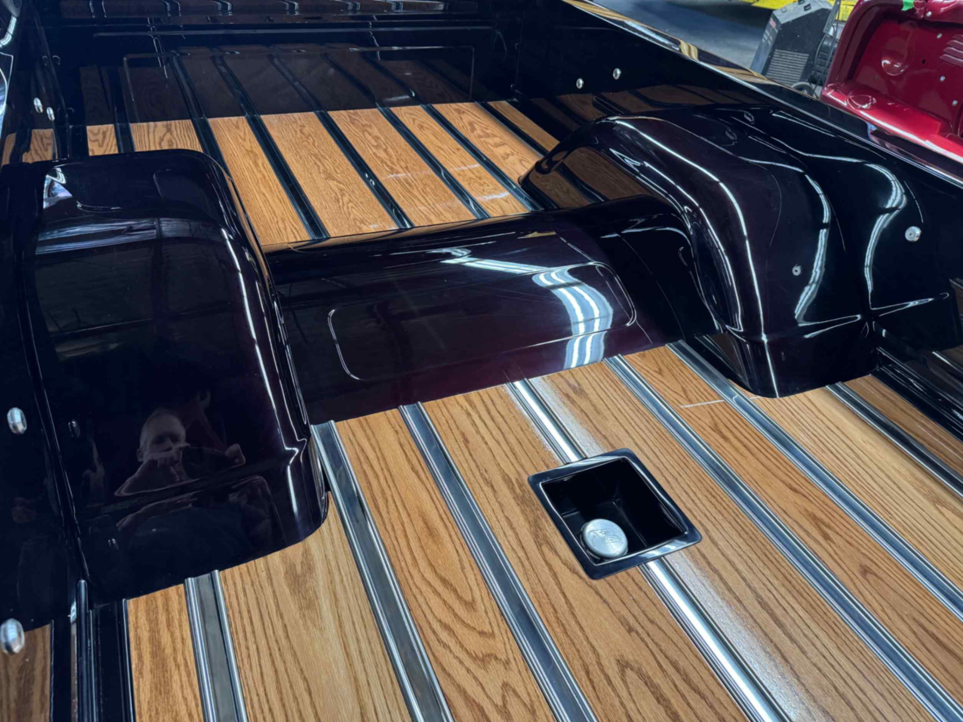 Bed slat detail with hidden fuel filler