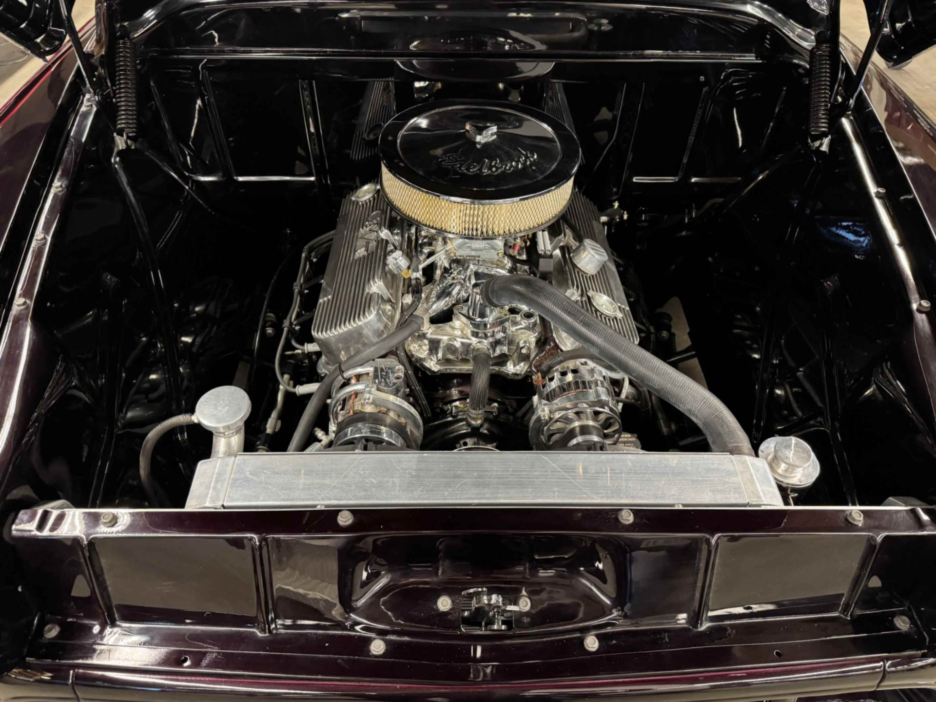 Edelbrock V8 engine bay detail