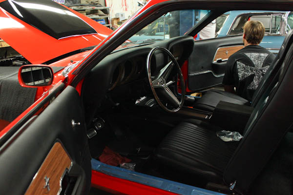 Dash and console during reassembly