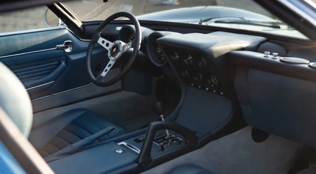 Restored blue cockpit and dashboard