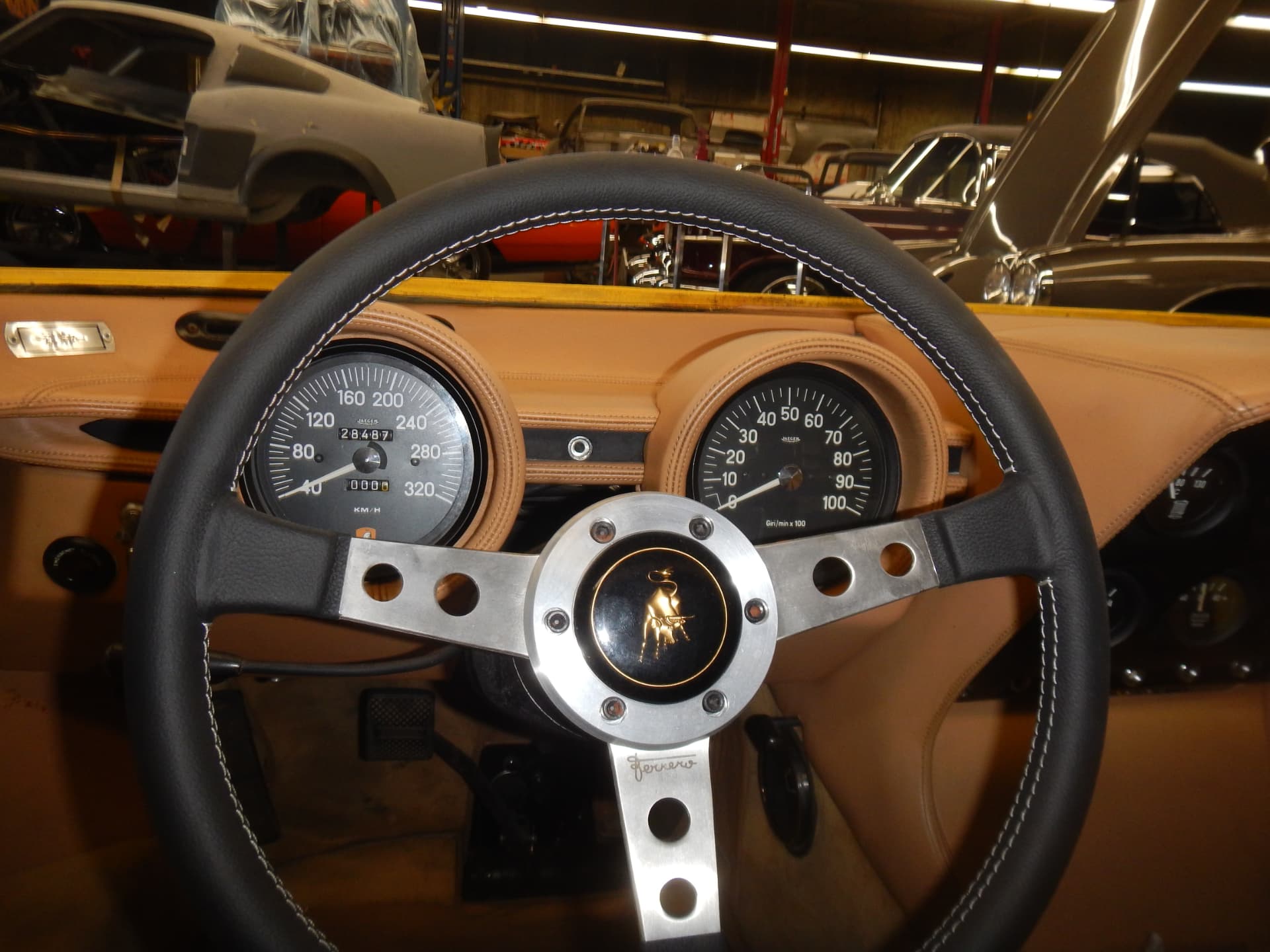 Steering wheel and restored dashboard