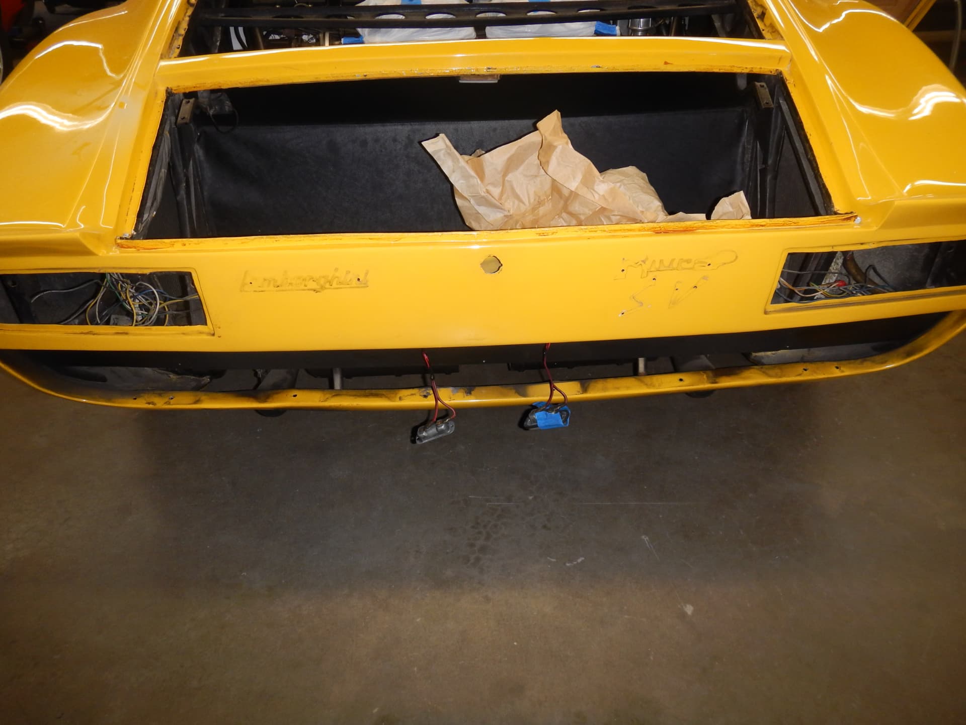 Rear body disassembly and wiring