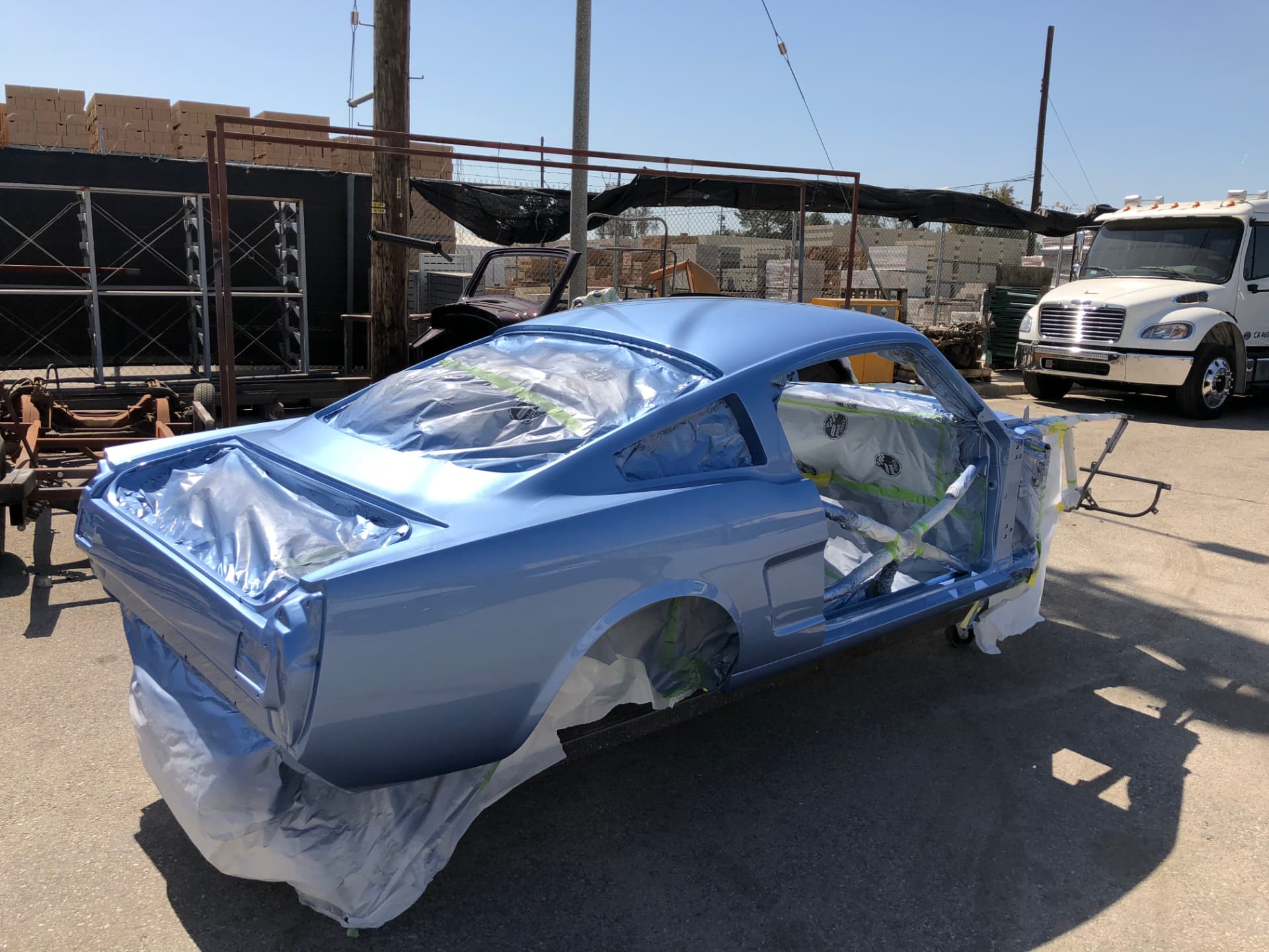 Fresh out of paint — Brittany Blue body shell