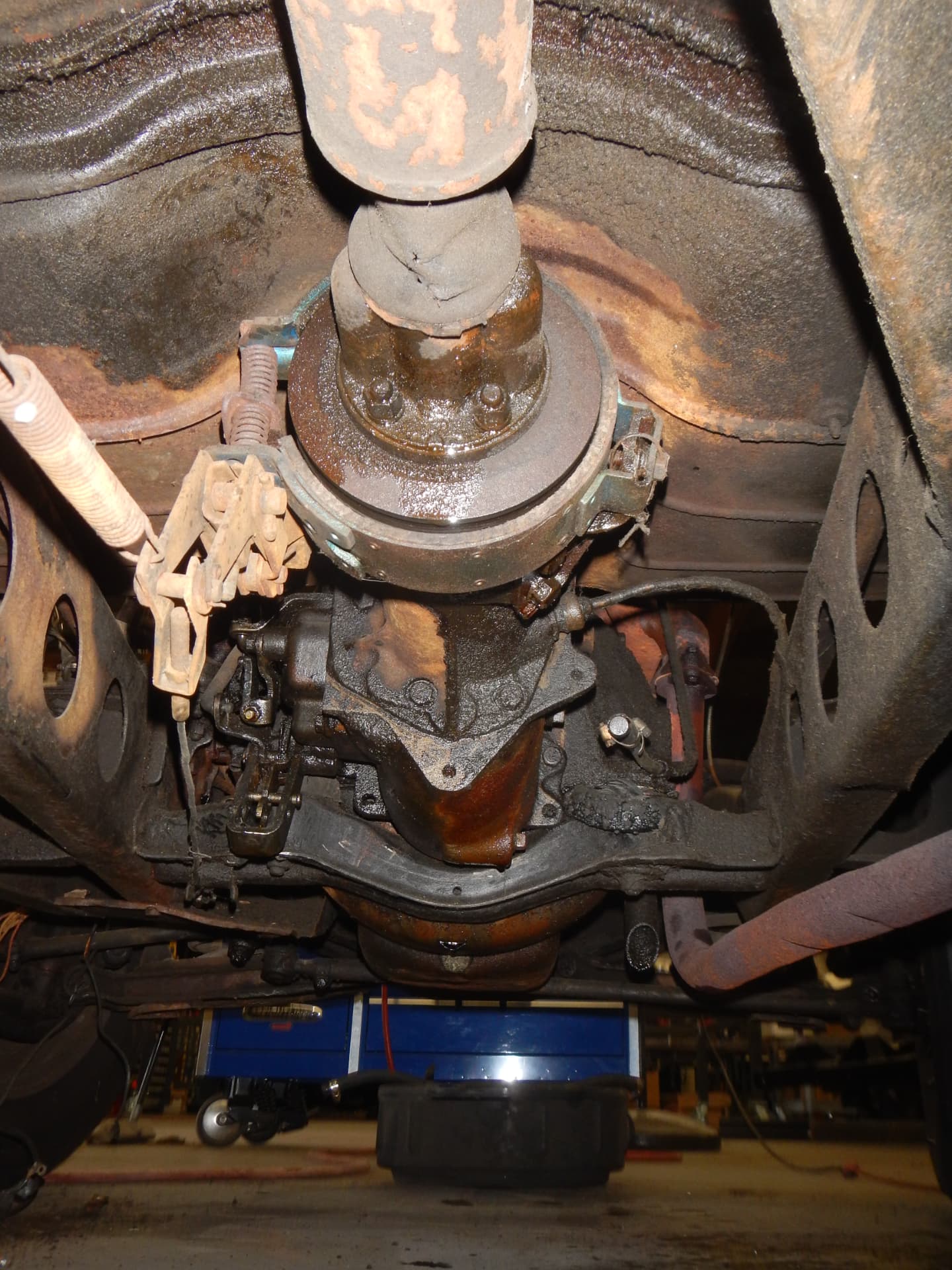 Original drivetrain before restoration
