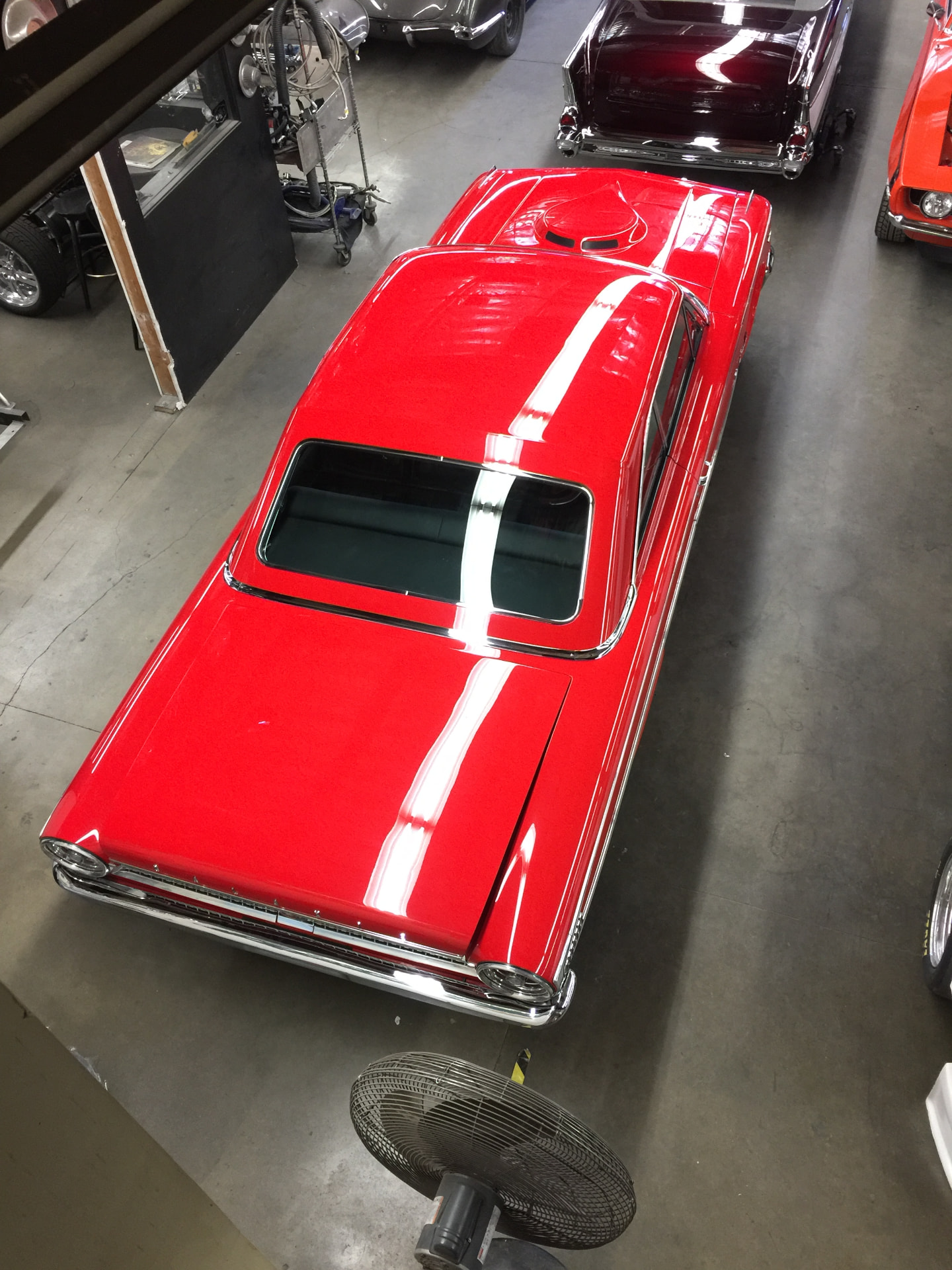 Overhead of the completed fastback
