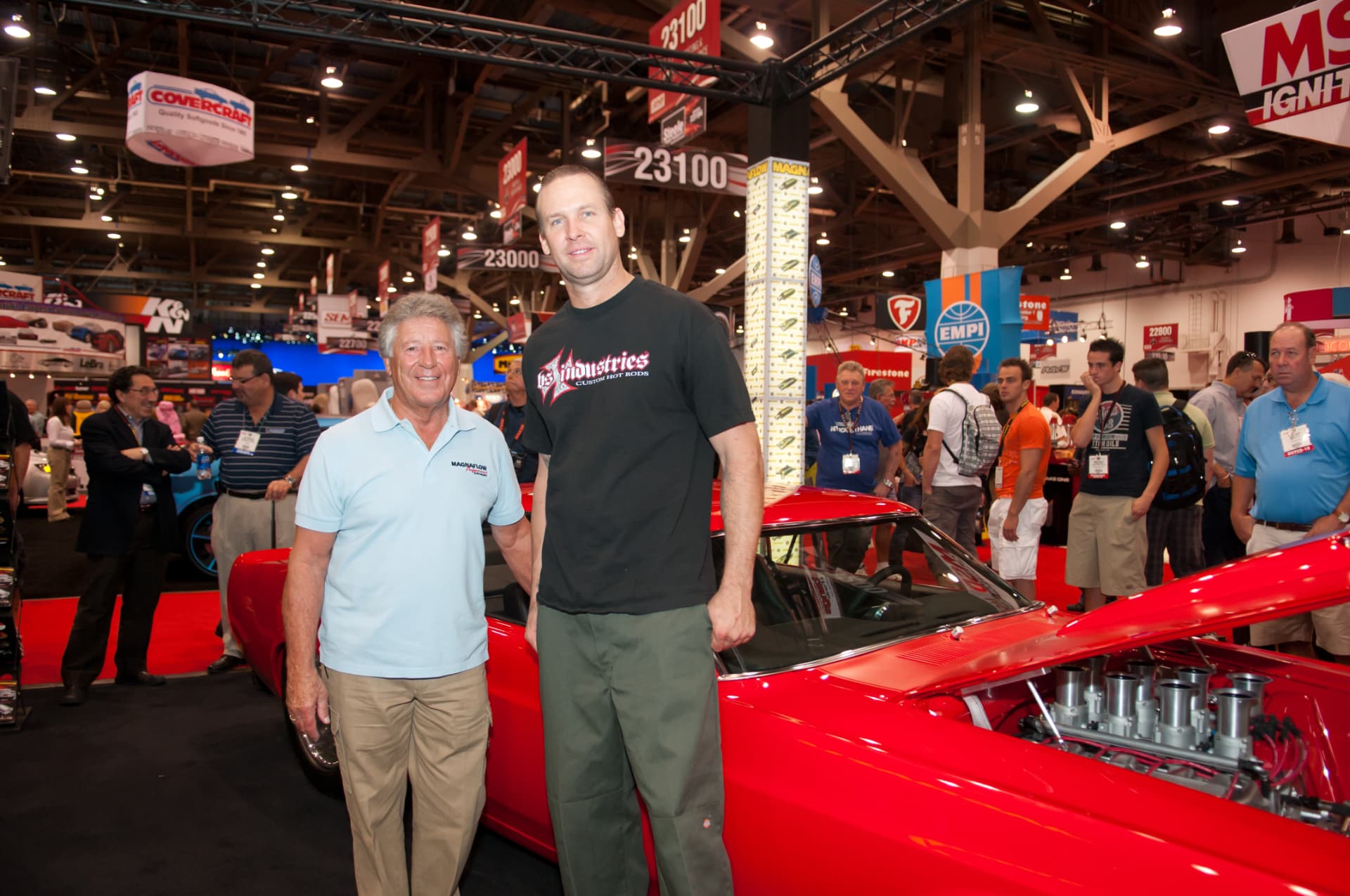 Bodie with Mario Andretti at the SEMA debut