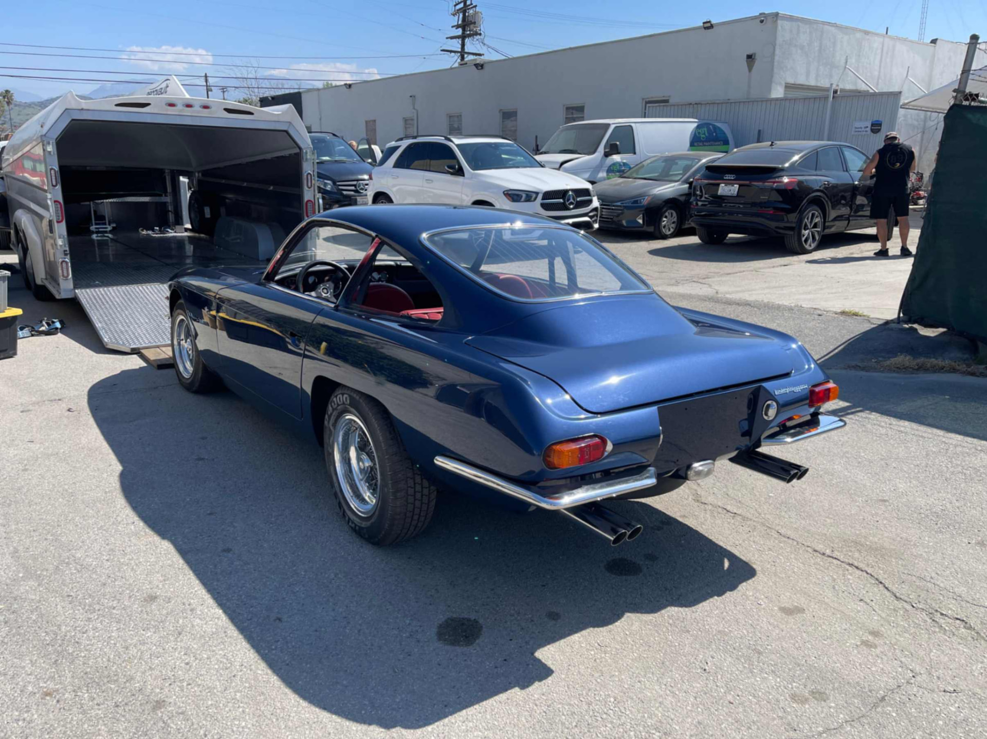 Finished 400 GT 2+2 at the transport trailer