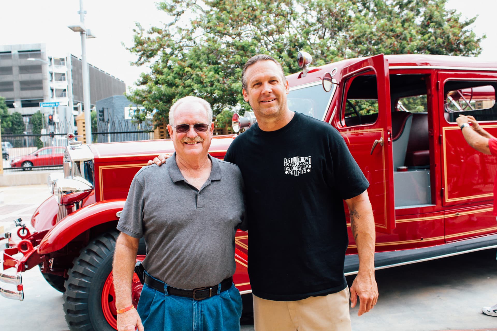 Bodie with the owner at the truck's unveiling