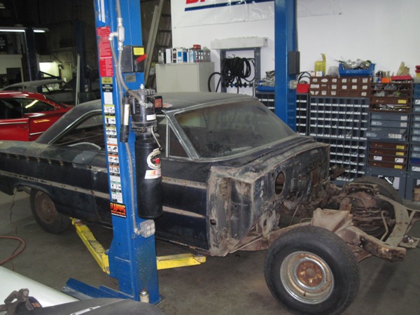 Body stripped on the lift