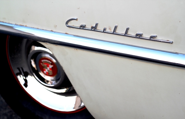 Cadillac script and wheel detail