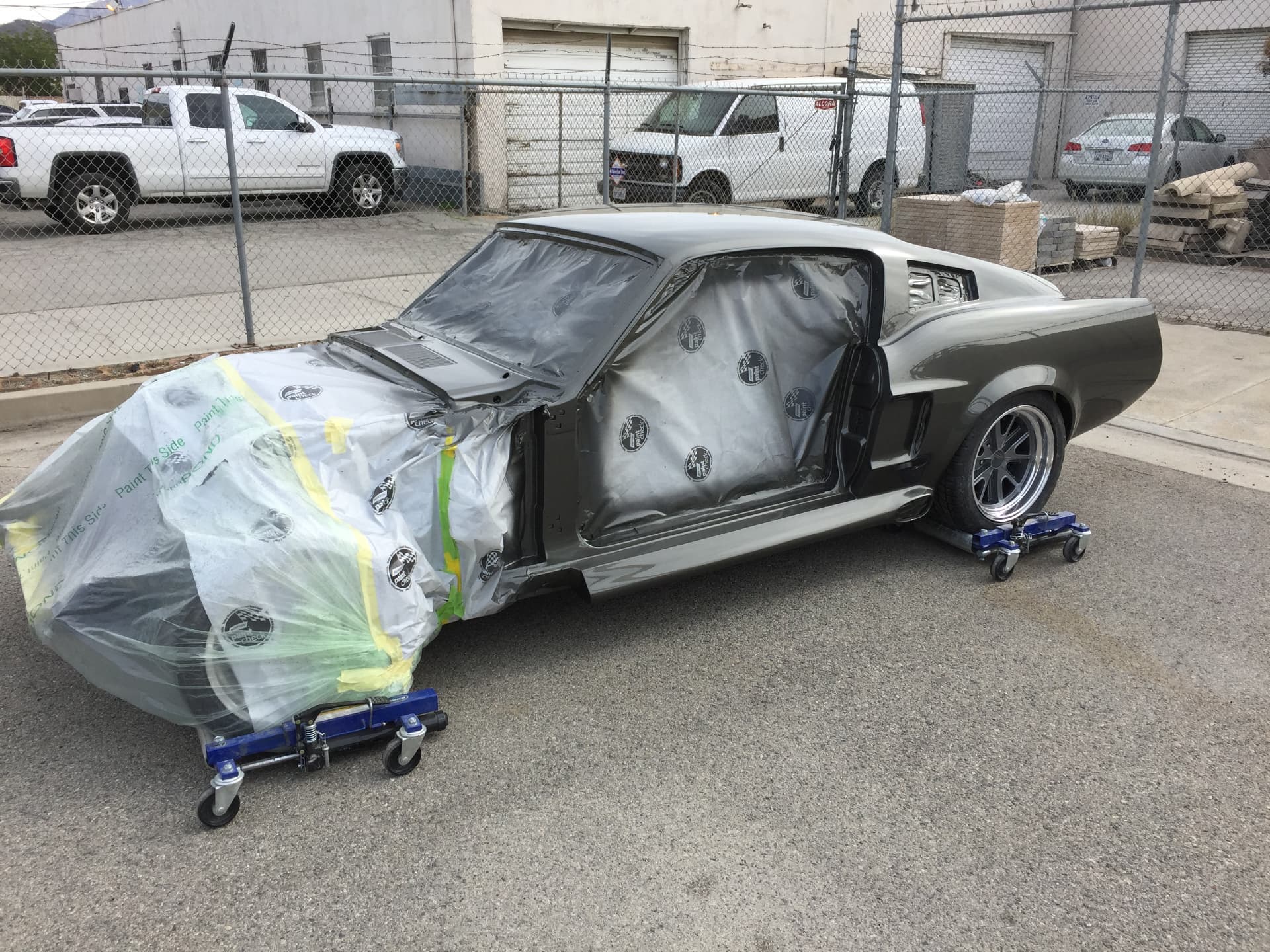 In the paint booth during final prep