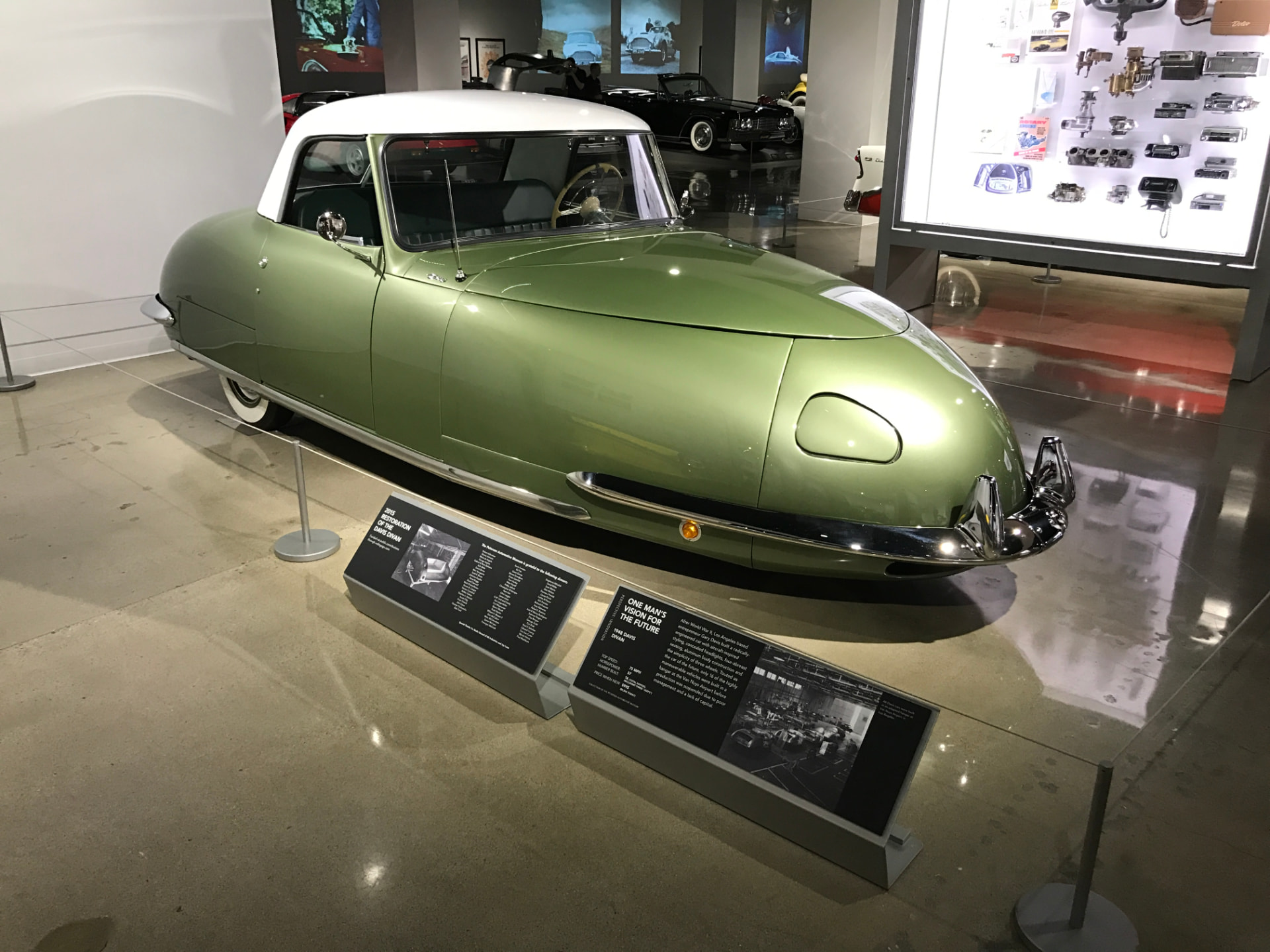 Davis Divan on display at Petersen Automotive Museum