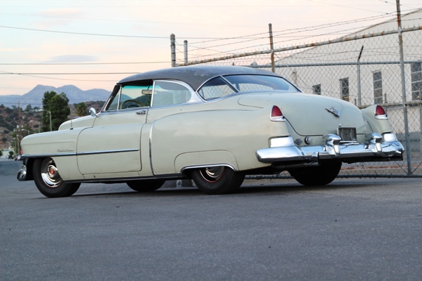 Finished 1950 Cadillac rear three-quarter view