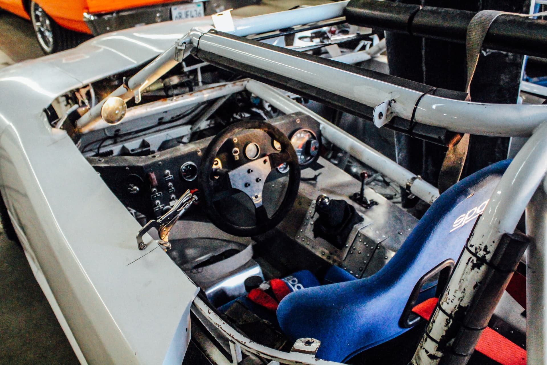 Original race dashboard and cockpit controls