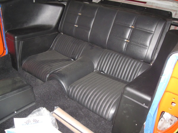 Driver's side cockpit and woodgrain dash