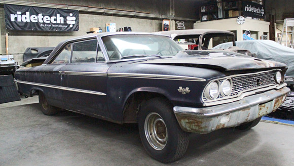 As found — original black 427 Galaxie fastback
