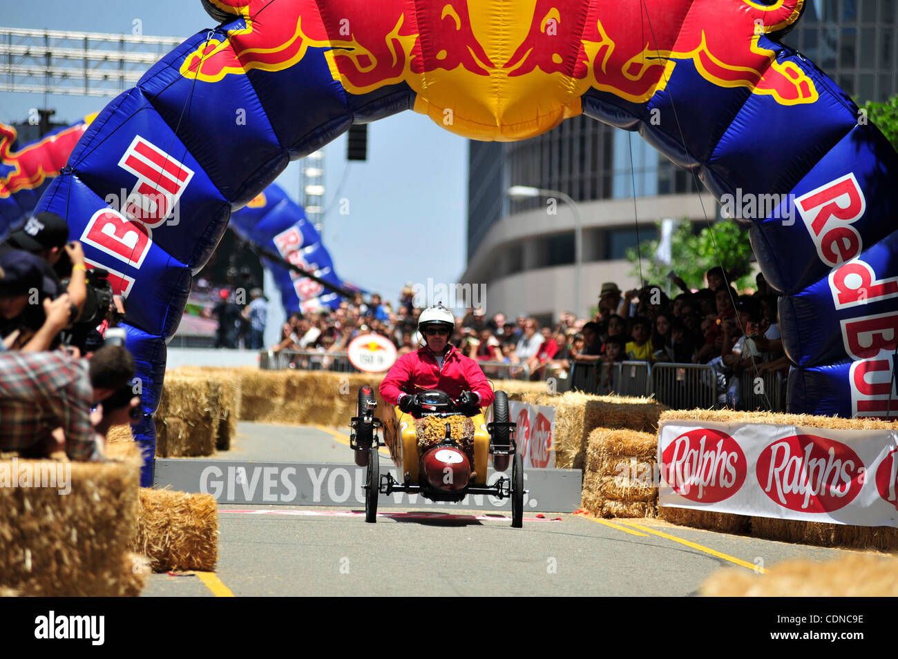 Race day at the Red Bull Challenge in downtown Los Angeles