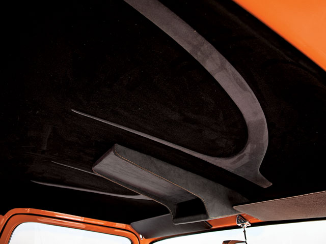 Suede headliner detail